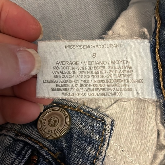 Code Bleu Women’s sz 8A Jeans Maya Straight leg light wash, distressed, preowned - Picture 7 of 12
